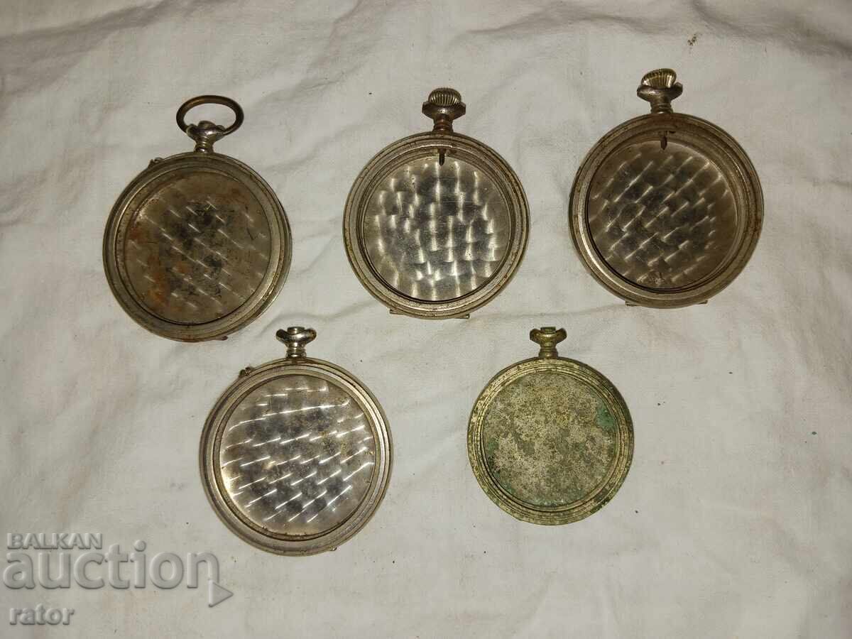 Cases with covers for old pocket watches - 5 pcs. Watch - 6 Cases with covers for old pocket watches - 5 pcs. Watch - 6