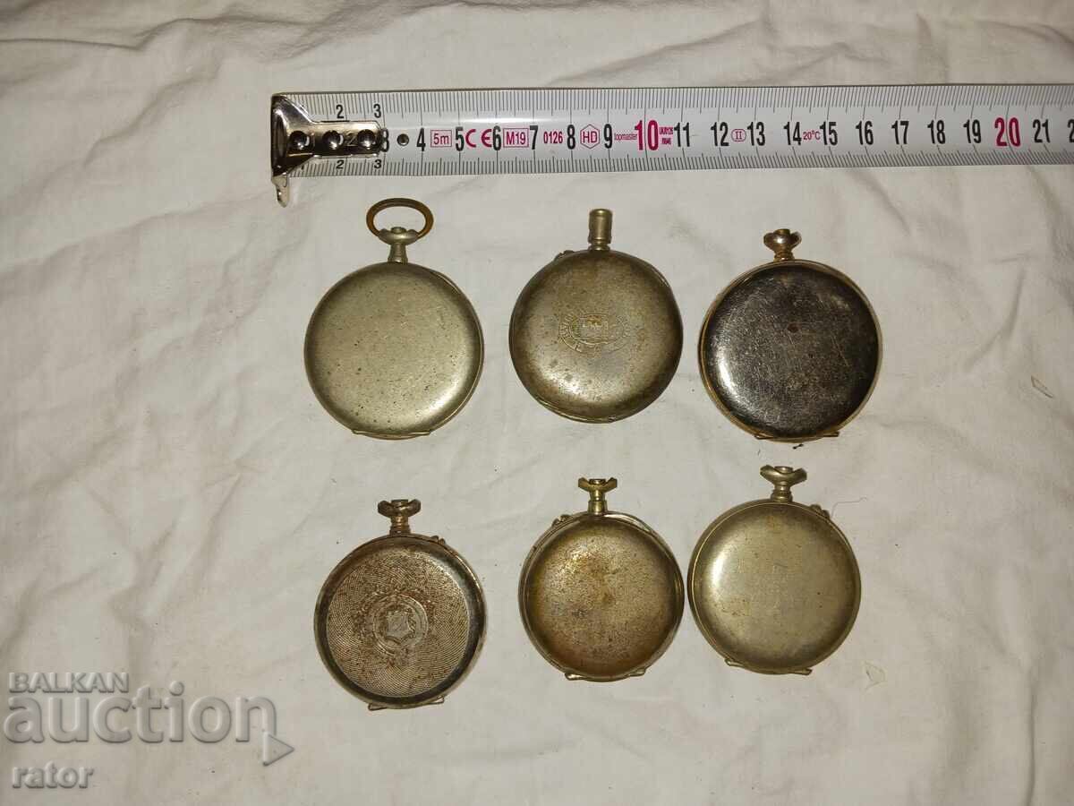 Cases with covers for old pocket watches - 6 pcs. Watch with price 24.00 BGN | € 12.27 Cases with covers for old pocket watches - 6 pcs. Watch with price 24.00 BGN | € 12.27