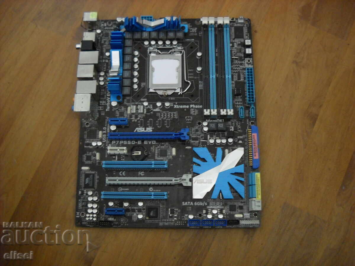 126. Selling a motherboard for a computer ASUS P7P55D-E EVO -Intel Sock with price 37.00 BGN | € 18.92 126. Selling a motherboard for a computer ASUS P7P55D-E EVO -Intel Sock with price 37.00 BGN | € 18.92