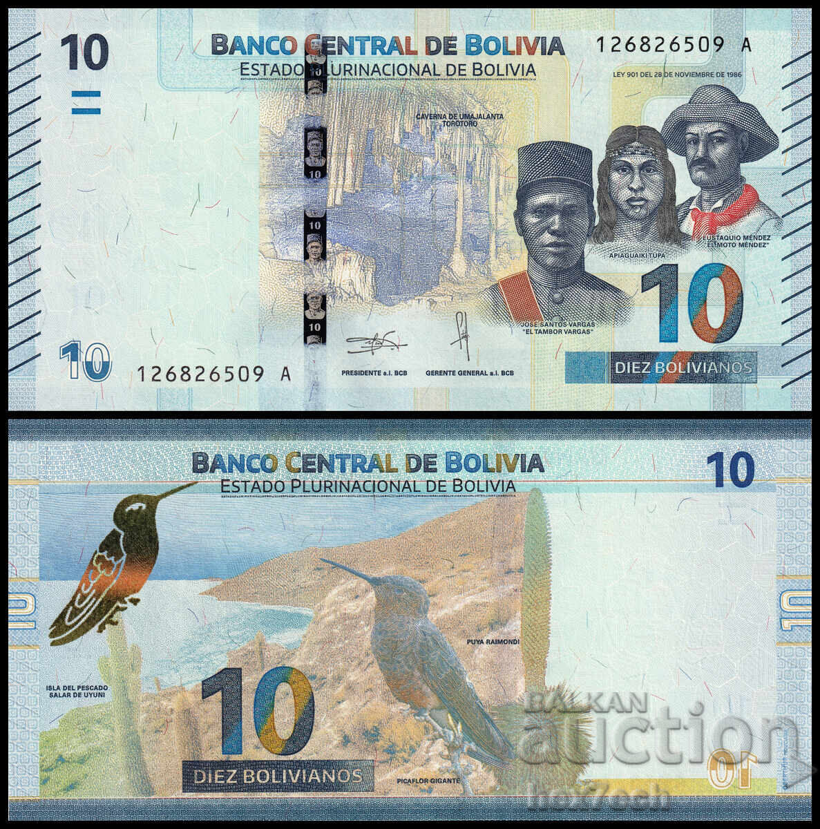 ❤️ ⭐ Bolivia 2018 10 Bolivianos UNC new ⭐ ❤️