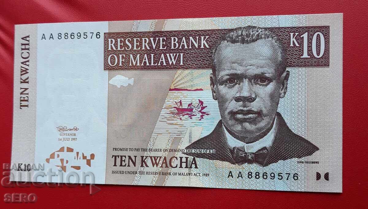 Τραπεζογραμμάτιο-Malawi-10 Kwacha 1997