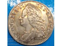 Great Britain 6 pence 1757 George II silver Patina