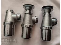 New siphons for porcelain sinks 3 pieces