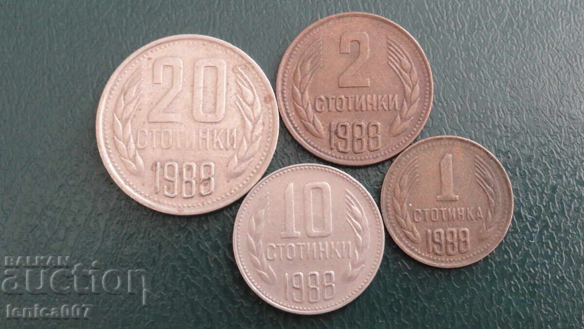 Βουλγαρία 1988 - Ανταλλάξτε νομίσματα (4 τεμάχια) Βουλγαρία 1988 - Ανταλλάξτε νομίσματα (4 τεμάχια)