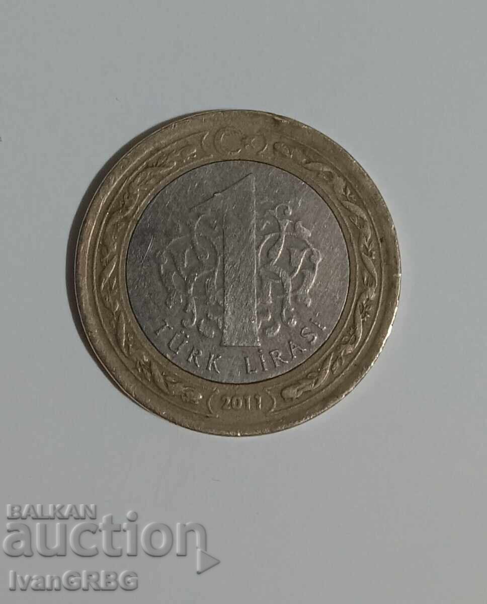 1 lira Turkey 2011 Turkish coin 1 lira 2011 Turkey 1 lira Turkey 2011 Turkish coin 1 lira 2011 Turkey