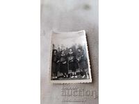 Photo Krivodol Four young girls by the river 1950