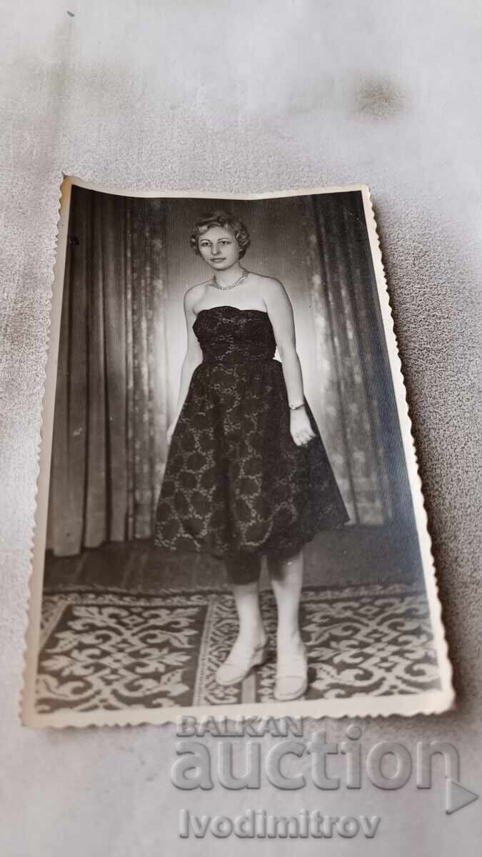 Photo Sofia Young girl in a black dress 1962