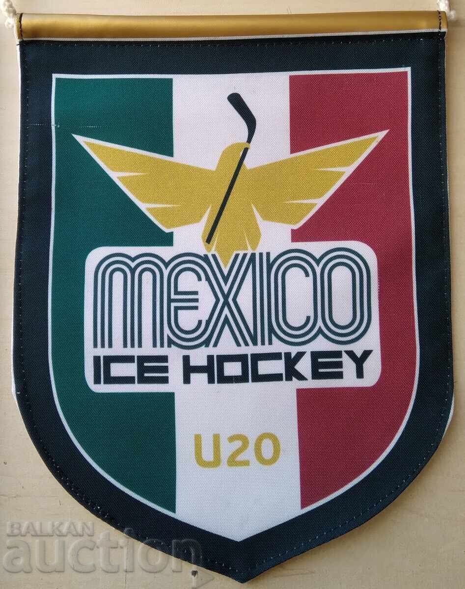 17596 flag pennant Mexico ice hockey