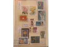 Lot of old stamps, collection from Vietnam-1962 to 1976-46 pieces