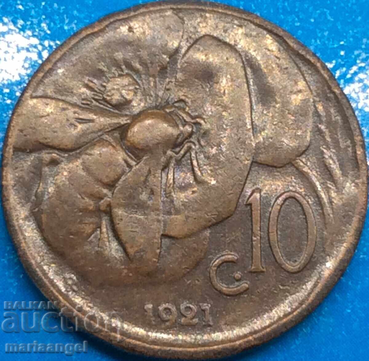 10 Centesimi 1921 Italia Victor Emmanuel