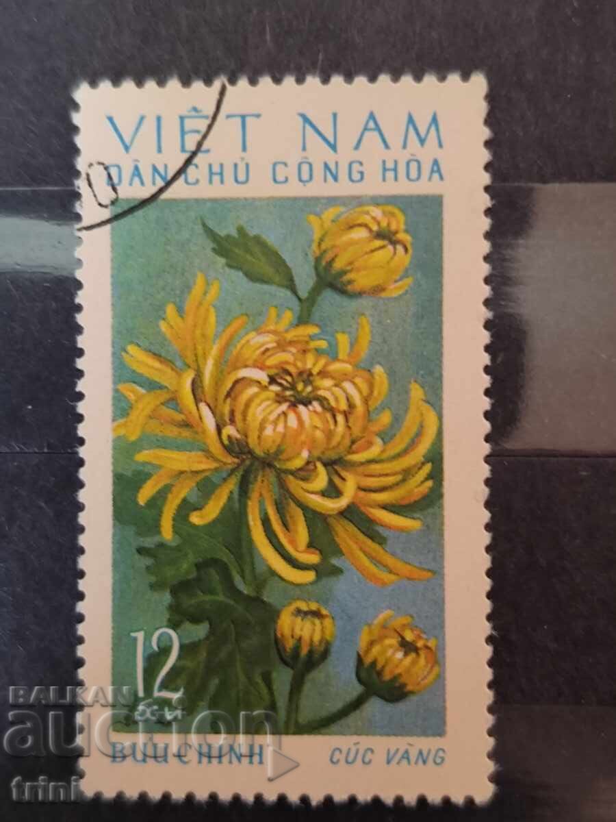 North Vietnam 1974 Chrysanthemums