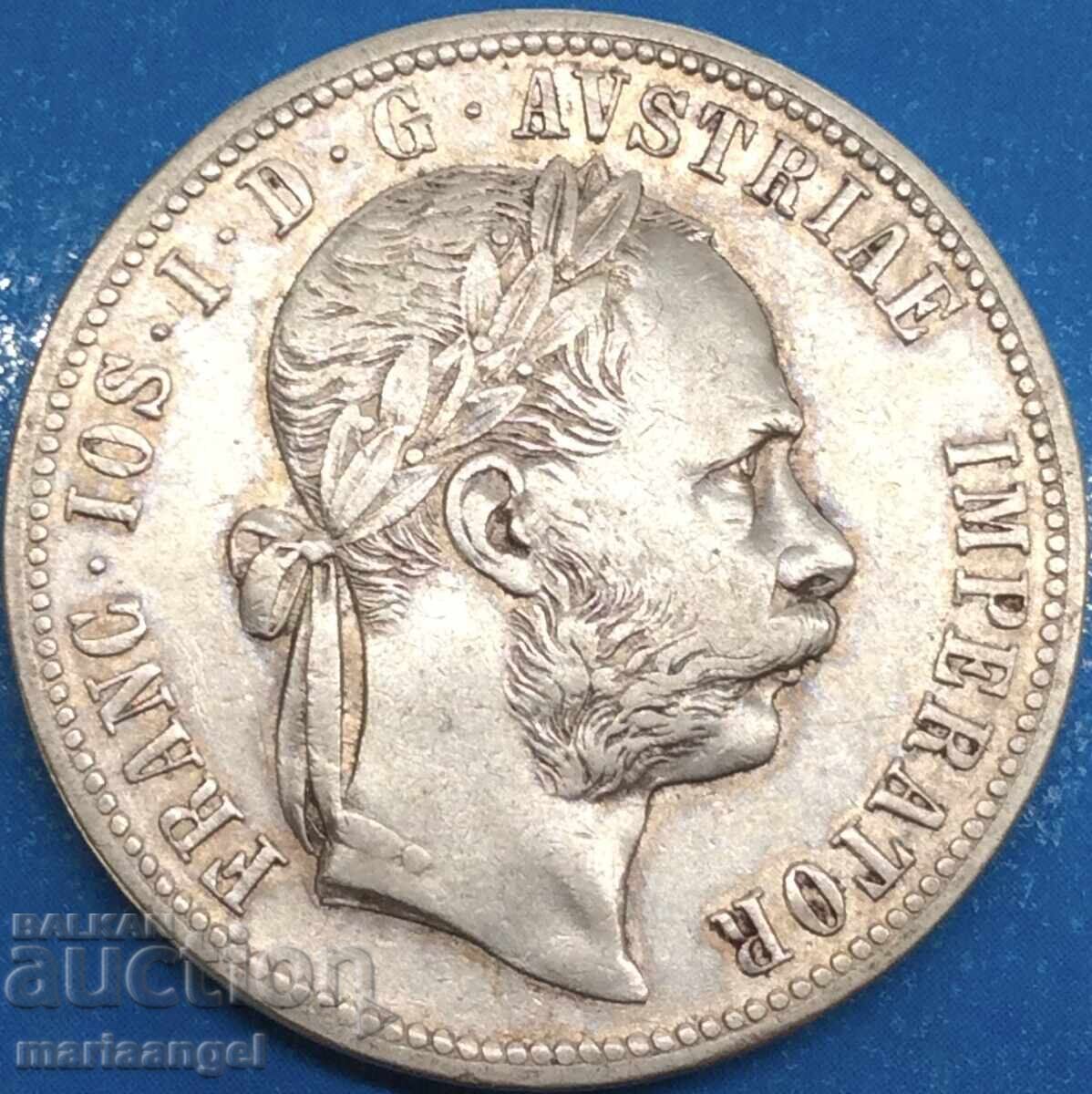 Austria 1 Florin 1881 Franz Joseph Patină de aur