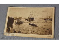 1923 Postcard view of Hamburg harbor ship