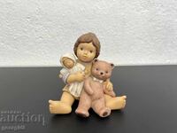 Porcelain figurine of a child with a doll and a teddy bear - Goebel. №6289