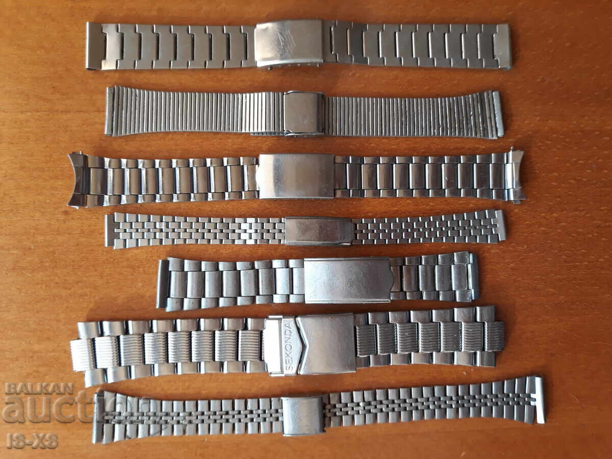 Metal watch chains.