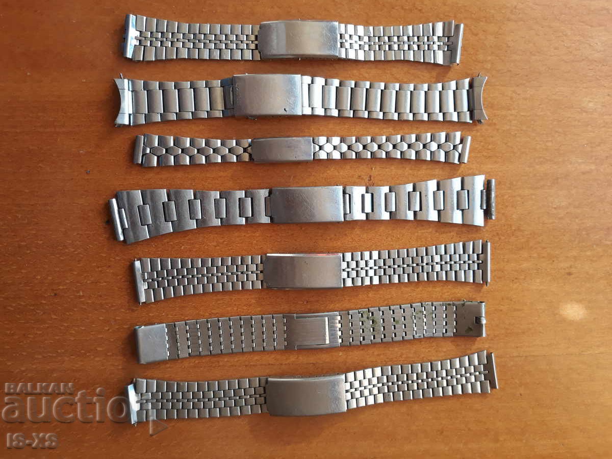 Metal watch chains.