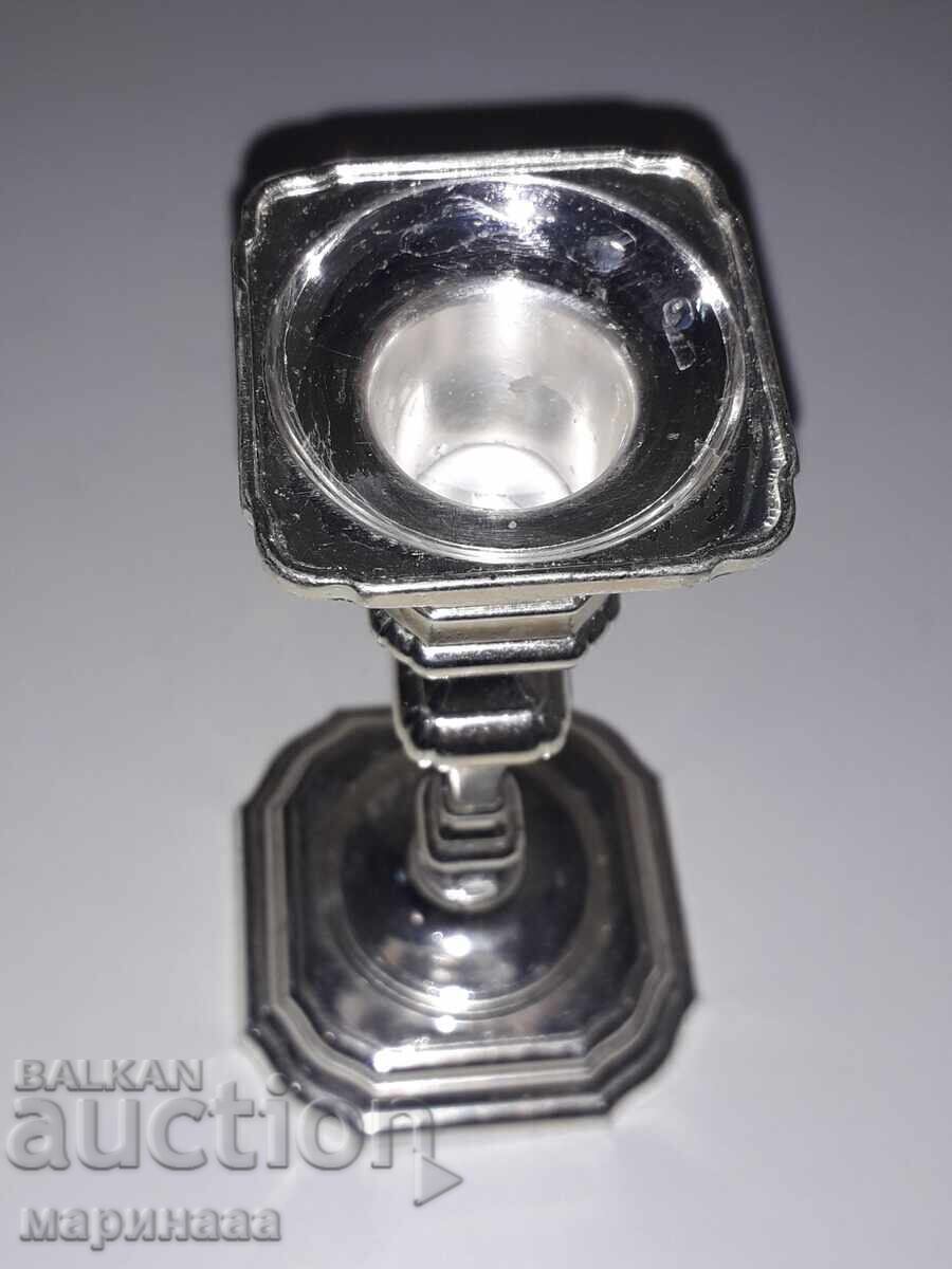 CANDLEHOLDER. SILVER-PLATED. SOLID. Z. GERMANY with price 4.00 BGN | € 2.05 CANDLEHOLDER. SILVER-PLATED. SOLID. Z. GERMANY with price 4.00 BGN | € 2.05