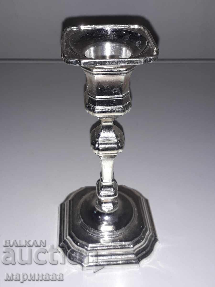 CANDLEHOLDER. SILVER-PLATED. SOLID. Z. GERMANY CANDLEHOLDER. SILVER-PLATED. SOLID. Z. GERMANY
