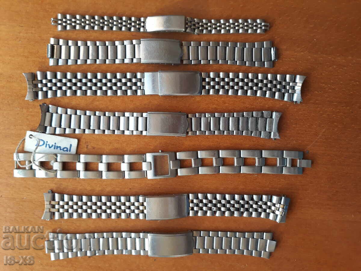 Metal watch chains.