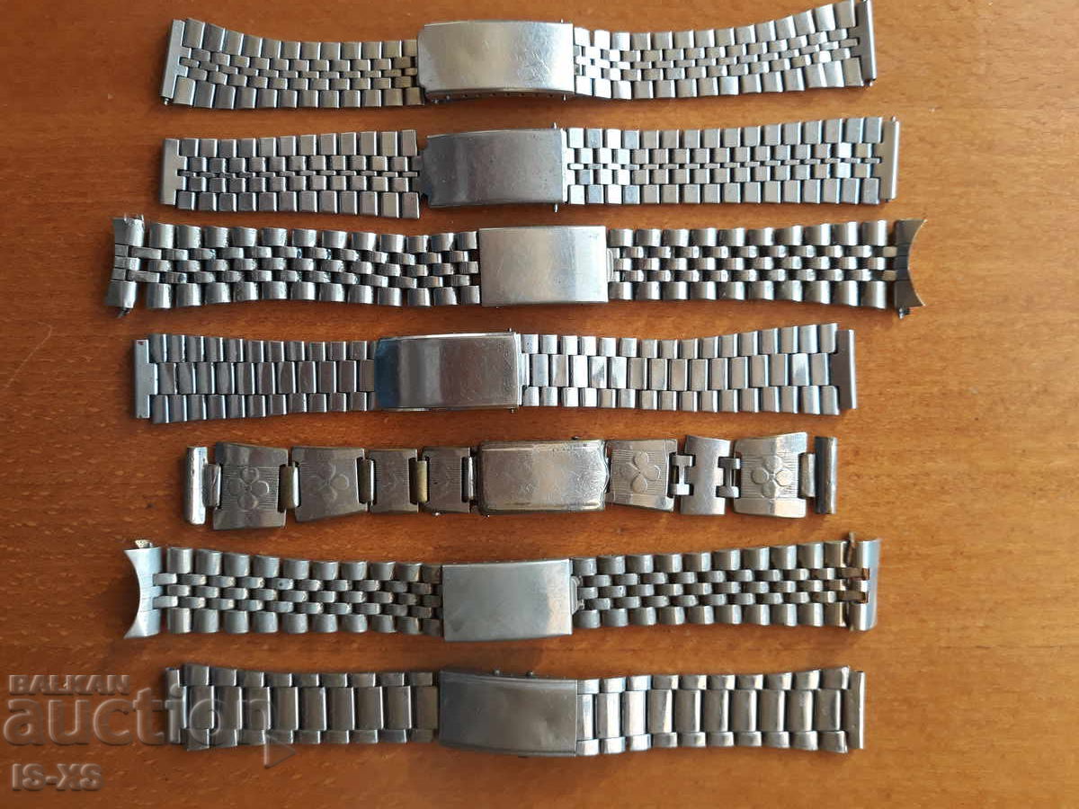 Metal watch chains.