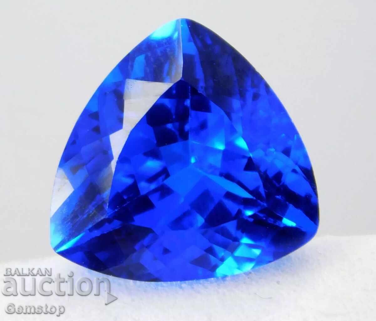 BZC! 1.35ct tanzanit natural trilion cert.GDL de la 1!