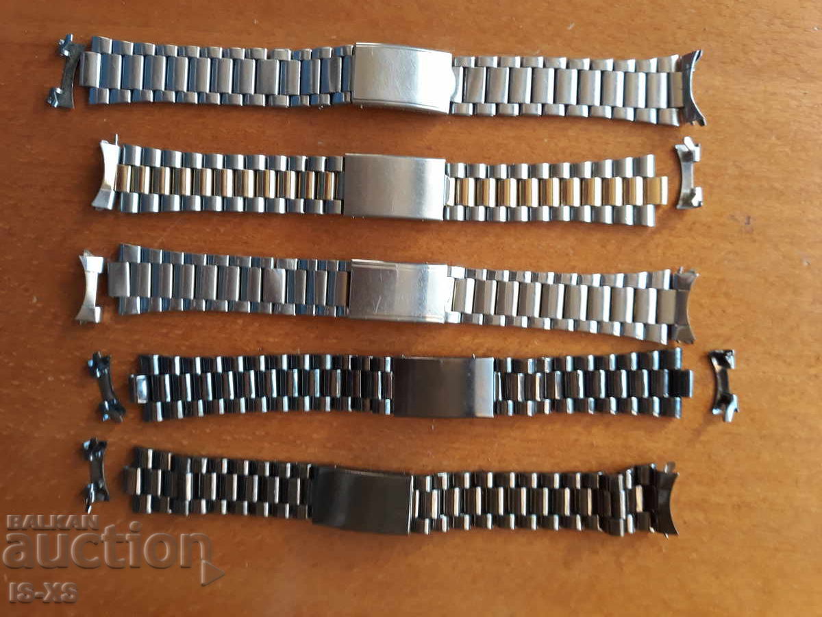 Metal watch chains.