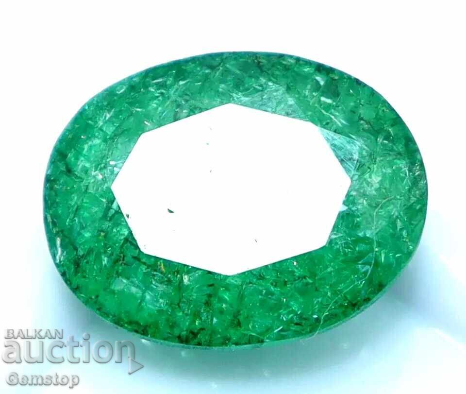 BZC! 3.57 carat natural emerald oval of 1st!