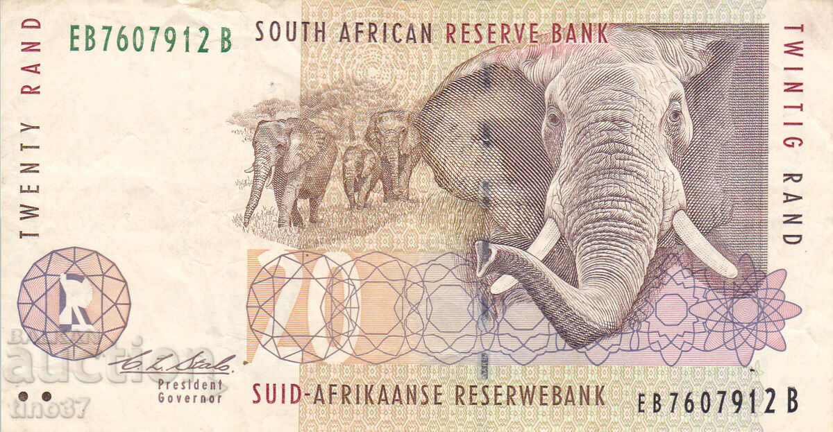 tino37- SOUTH AFRICA - 20 RAND - 1993 with price 6.20 BGN | € 3.17 tino37- SOUTH AFRICA - 20 RAND - 1993 with price 6.20 BGN | € 3.17