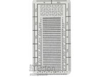 Metal protractor for precise measurement of postage stamp serrations