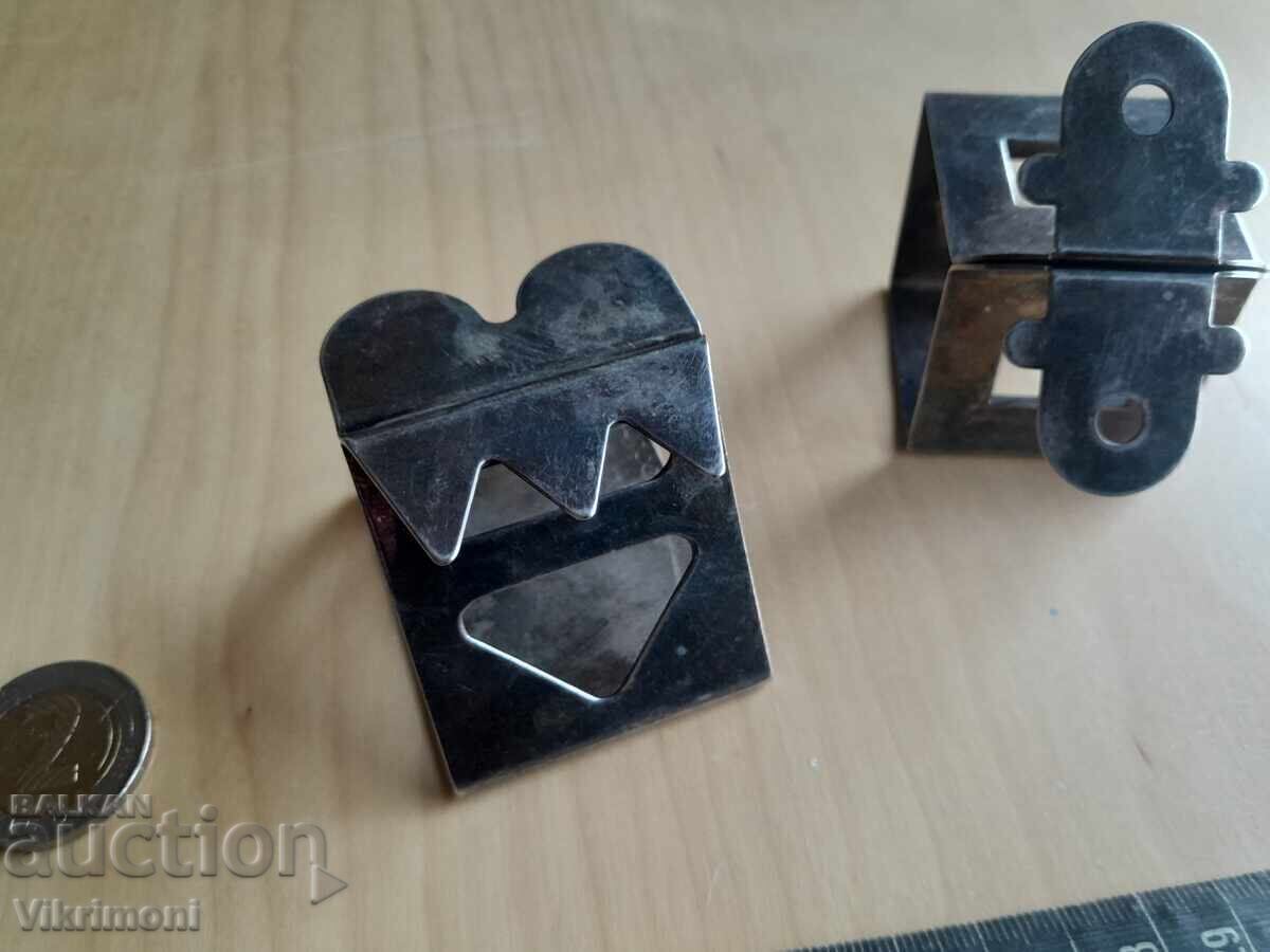 Lot of Vintage French napkin rings, branded - 7