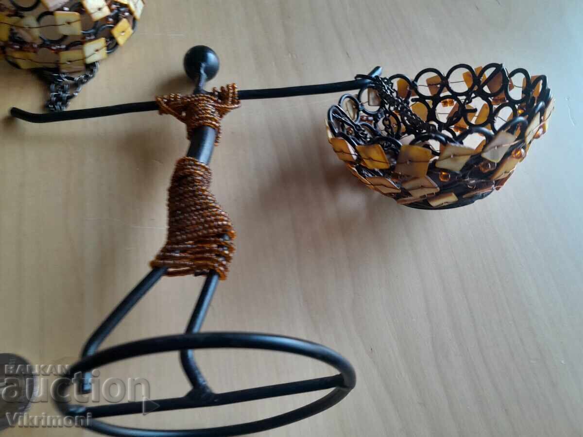 Доставка на Седеф,желязо,свещник,фигура,жена,