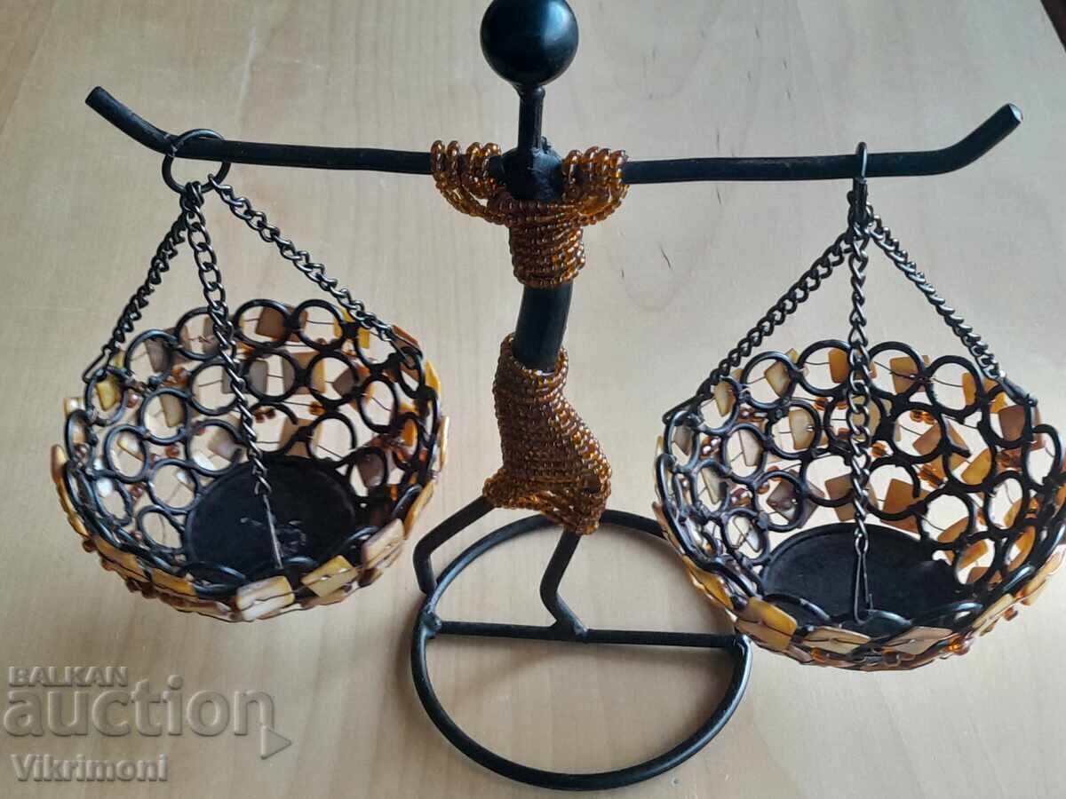 Μητέρα του μαργαριταριού, σίδηρος, κηροπήγιο, φιγούρα, γυναίκα, - 5