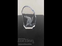 Engraved glass, rabbit