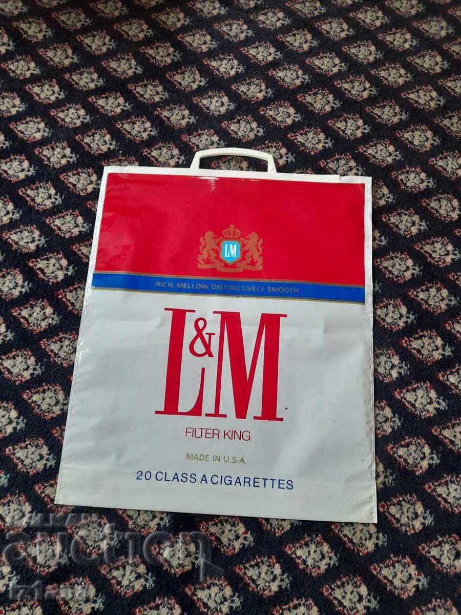 Old plastic bag L&M with price 11.00 BGN | € 5.62 Old plastic bag L&M with price 11.00 BGN | € 5.62