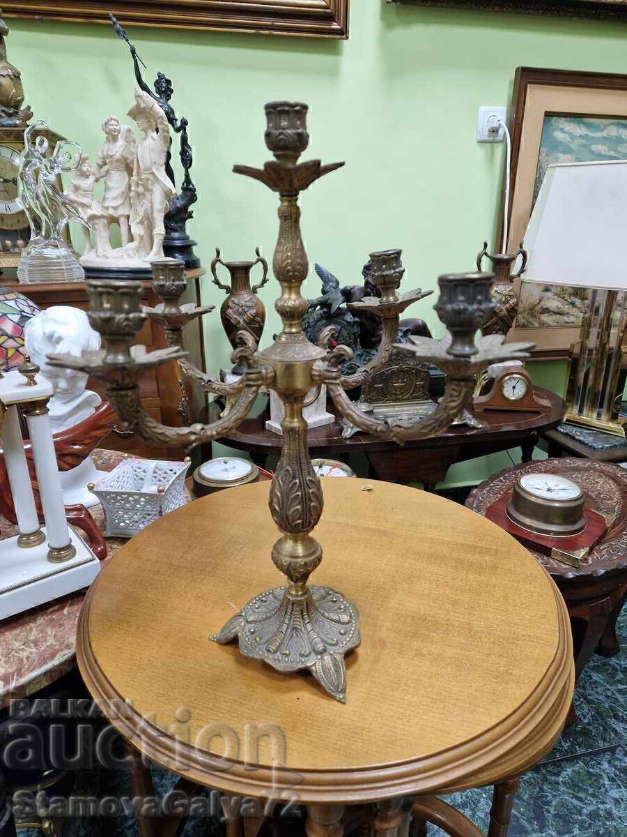 A great pair of antique French bronze candlesticks - 5