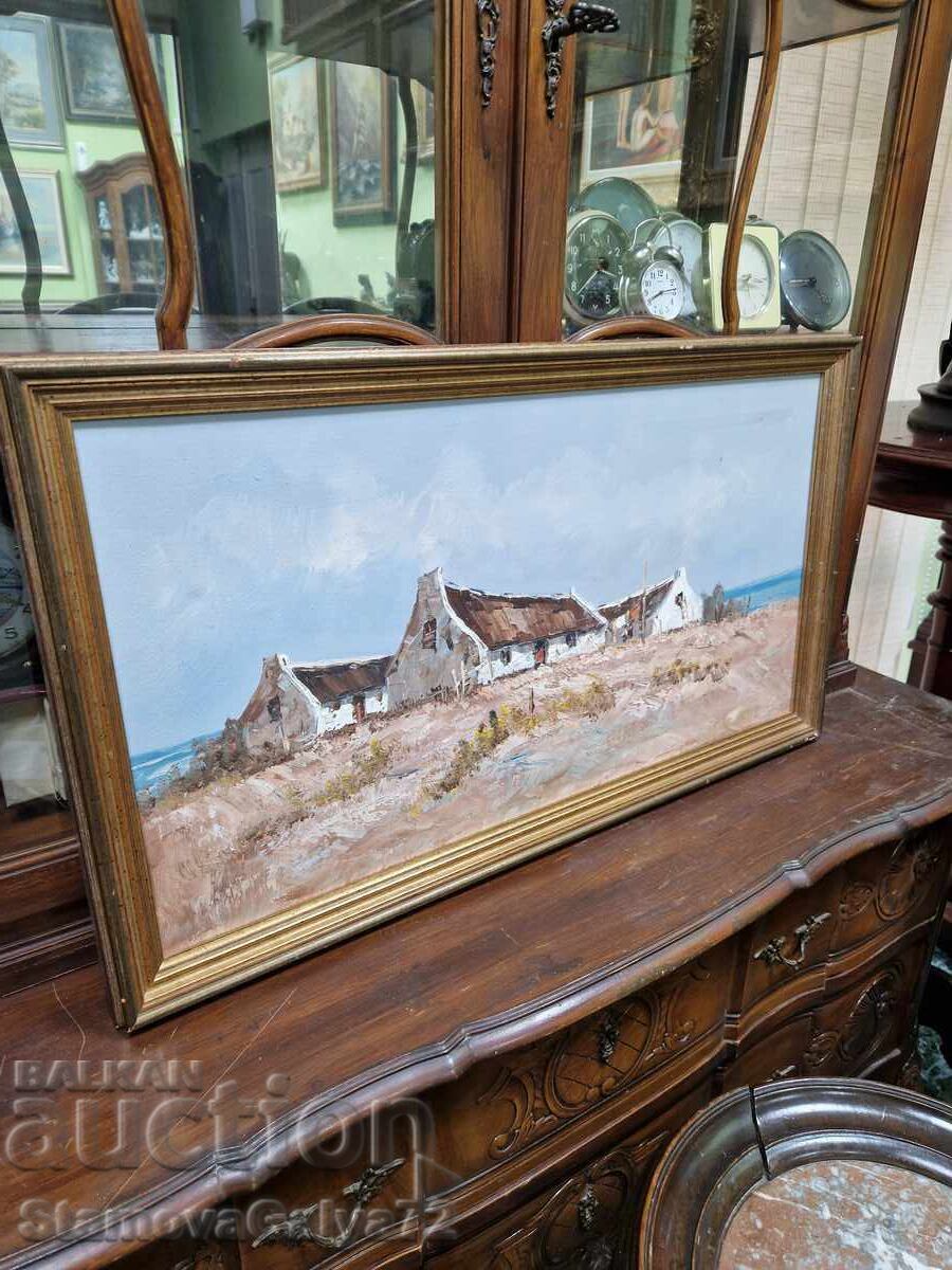 Very good antique Belgian oil painting on canvas - 5 Very good antique Belgian oil painting on canvas - 5