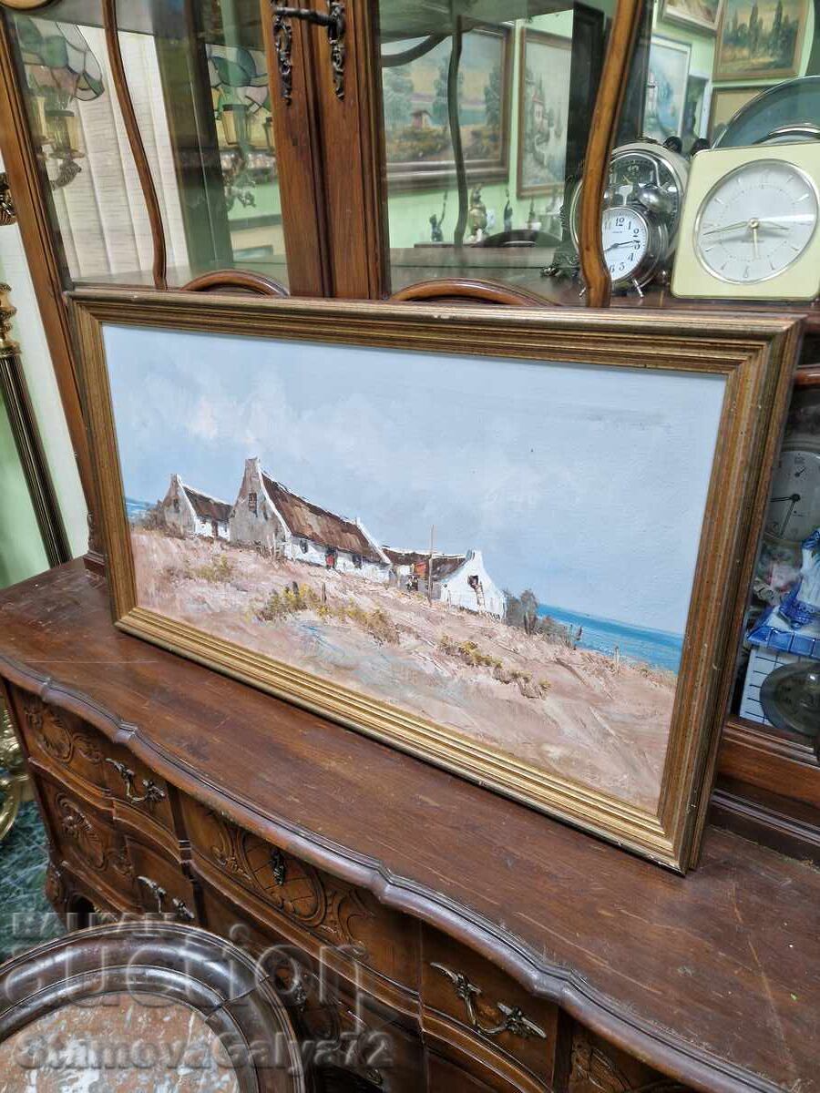 Very good antique Belgian oil painting on canvas - 6 Very good antique Belgian oil painting on canvas - 6