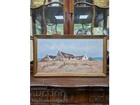 Un foarte bun pictură belgiană antică în ulei pe pânză