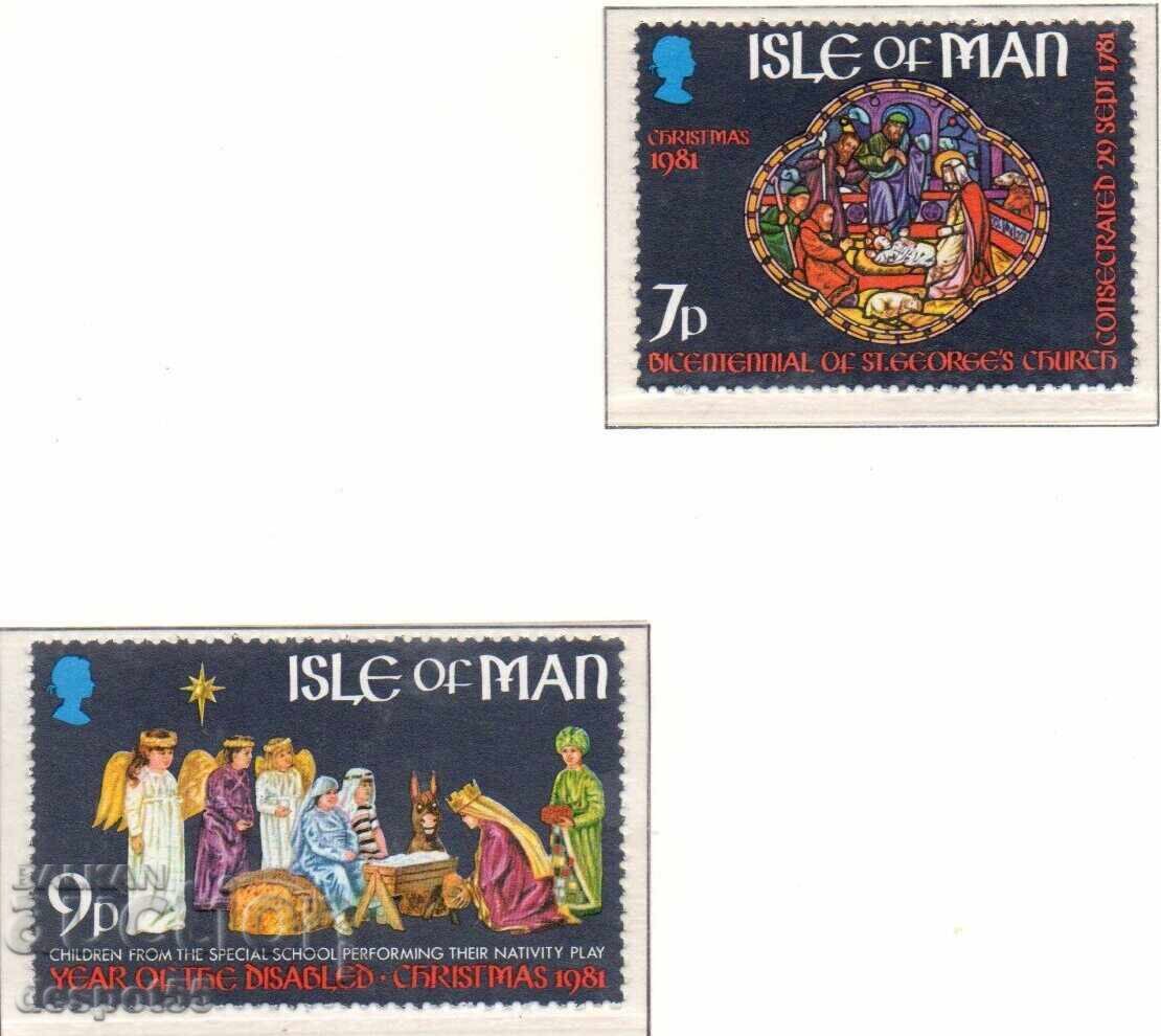 1981 Isle of Man. Έτος ΑμεΑ - Χριστουγεννιάτικα Γραμματόσημα.