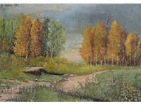 Oil Painting Forest Landscape 1971 Signed