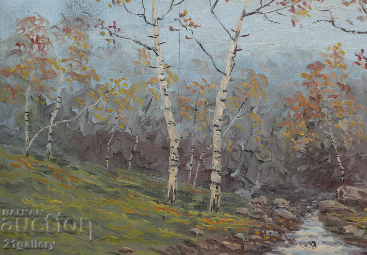 Oil Painting Forest Landscape Signed - 5 Oil Painting Forest Landscape Signed - 5