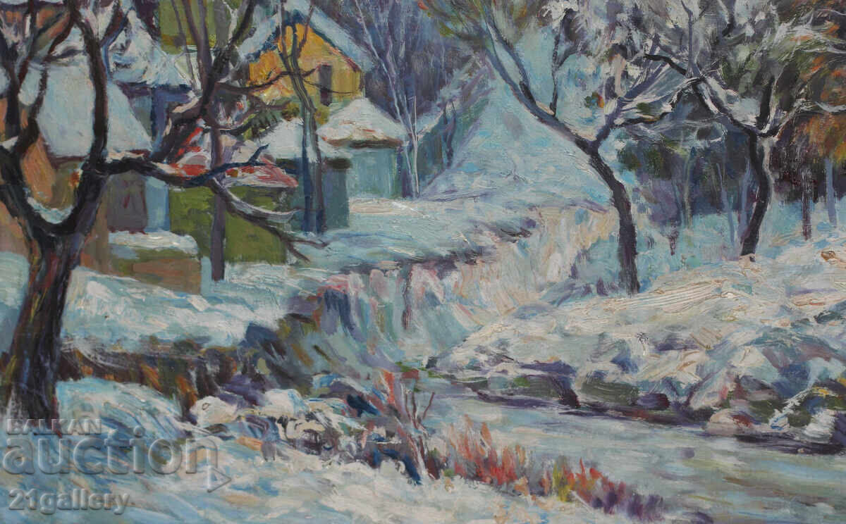 Delivery of Ivan Vodev (1922-1996) Winter landscape oil paints 1984 Delivery of Ivan Vodev (1922-1996) Winter landscape oil paints 1984