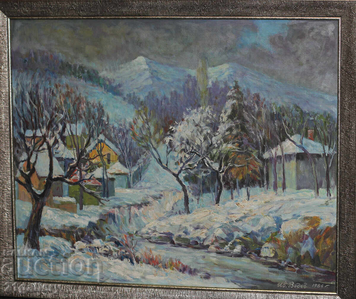 Ivan Vodev (1922-1996) Winter landscape oil paints 1984 Ivan Vodev (1922-1996) Winter landscape oil paints 1984