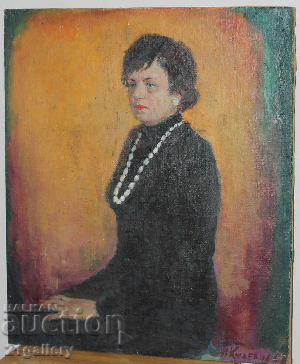 Auction Lyuben Kuleliev - Portrait of a Woman, oil paintings, 1977 Auction Lyuben Kuleliev - Portrait of a Woman, oil paintings, 1977