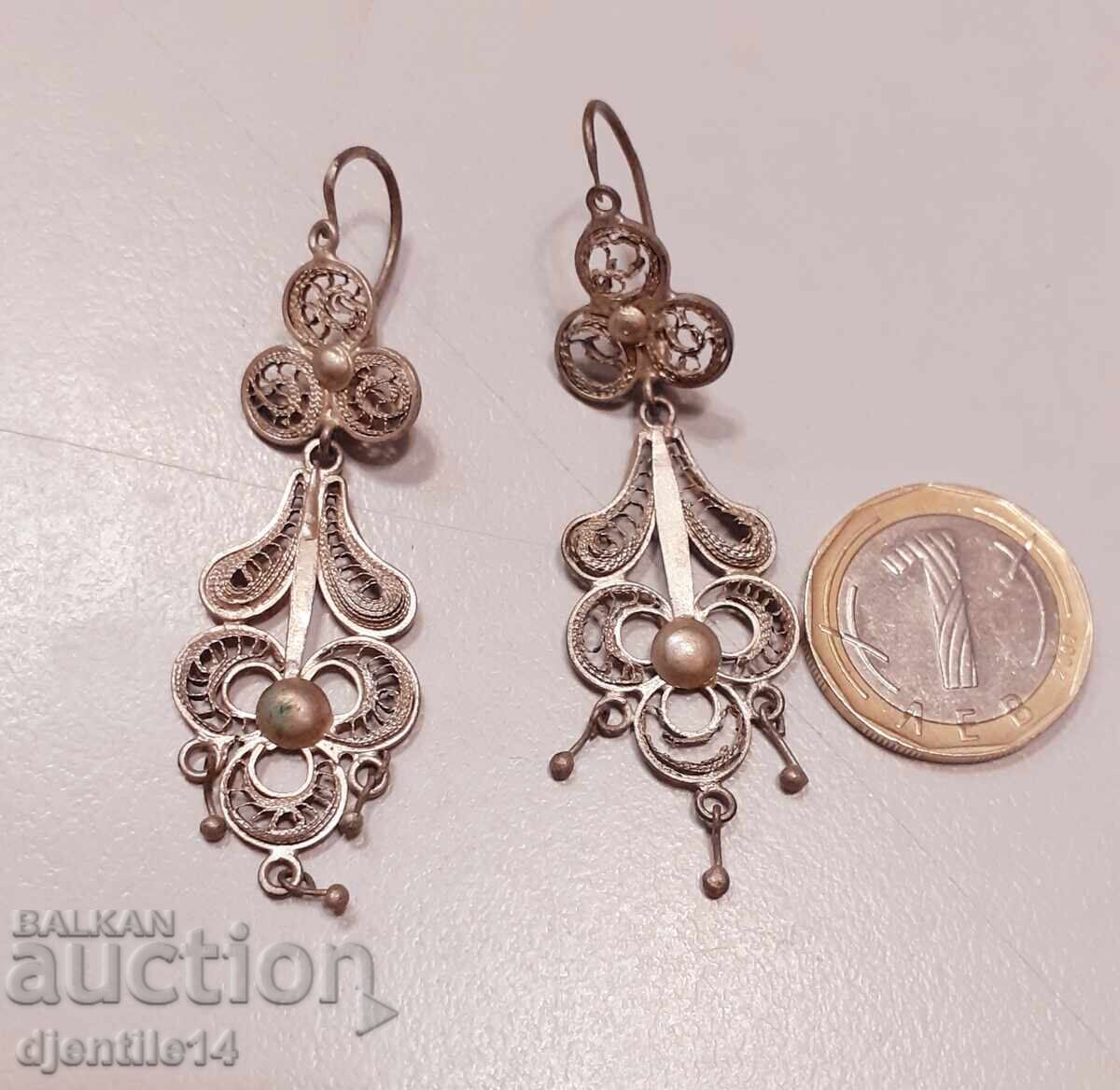 Silver earrings