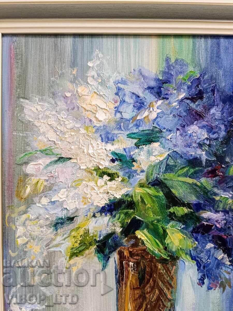 INNA VODYANA! "LILACS"/oil/canvas/certificate/frame with price 189.98 BGN | € 97.14 INNA VODYANA! "LILACS"/oil/canvas/certificate/frame with price 189.98 BGN | € 97.14
