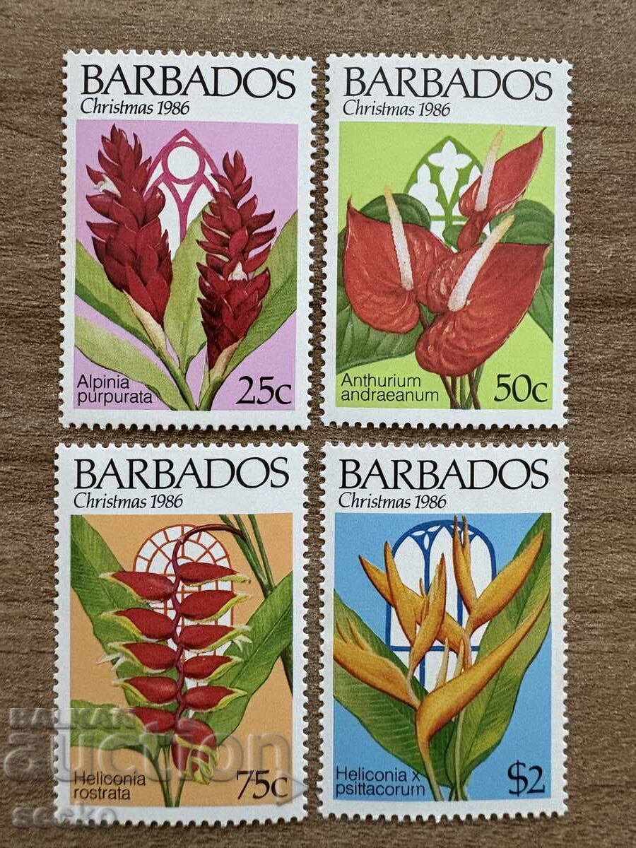 Barbados - Christmas - flowers (1986) MNH