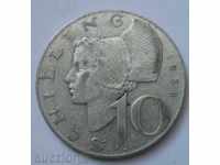 10 Shilling Silver Austria 1958 - Silver Coin #1