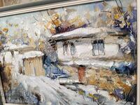 Art.Yordanov/SNOW AND THE OLD BRIDGE/55/40/canvas/signature