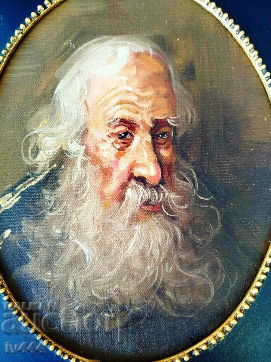 K.K.WONG СТАРА КАРТИНА, КИТАЙСКИ ХУДОЖНИК - СТАР МЪЖ С БРАДА с цена € 200.00 | 391.17 лв.